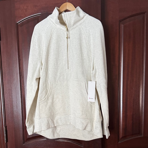 lululemon athletica Cream Cowl Neck Sweater HRLI Gold NWT